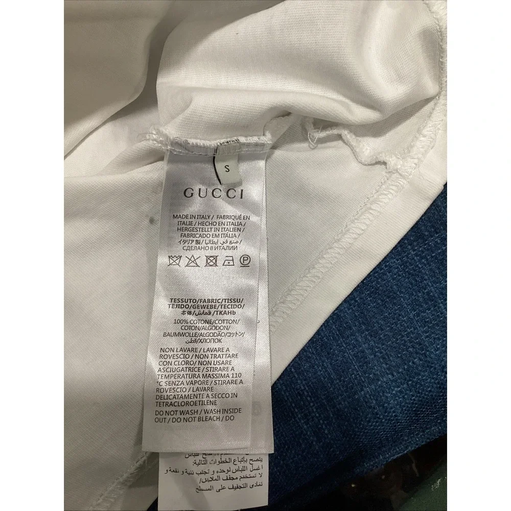 GUCCI T-shirt Cotton White Size Small Luxury brand High Quality Men's Pre-owned